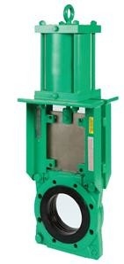 Slumry Knife Gate Valve met dubbelwerkend pneumatisch en Butt Weld verbindingsontwerp