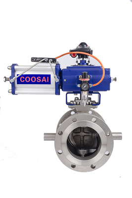 1''-10'' DN25-DN250 Segment Kogelkraan voor Pulp Papier Farmacie Dranken Voedsel Temperatuurbereik -20C tot 200C